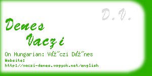 denes vaczi business card